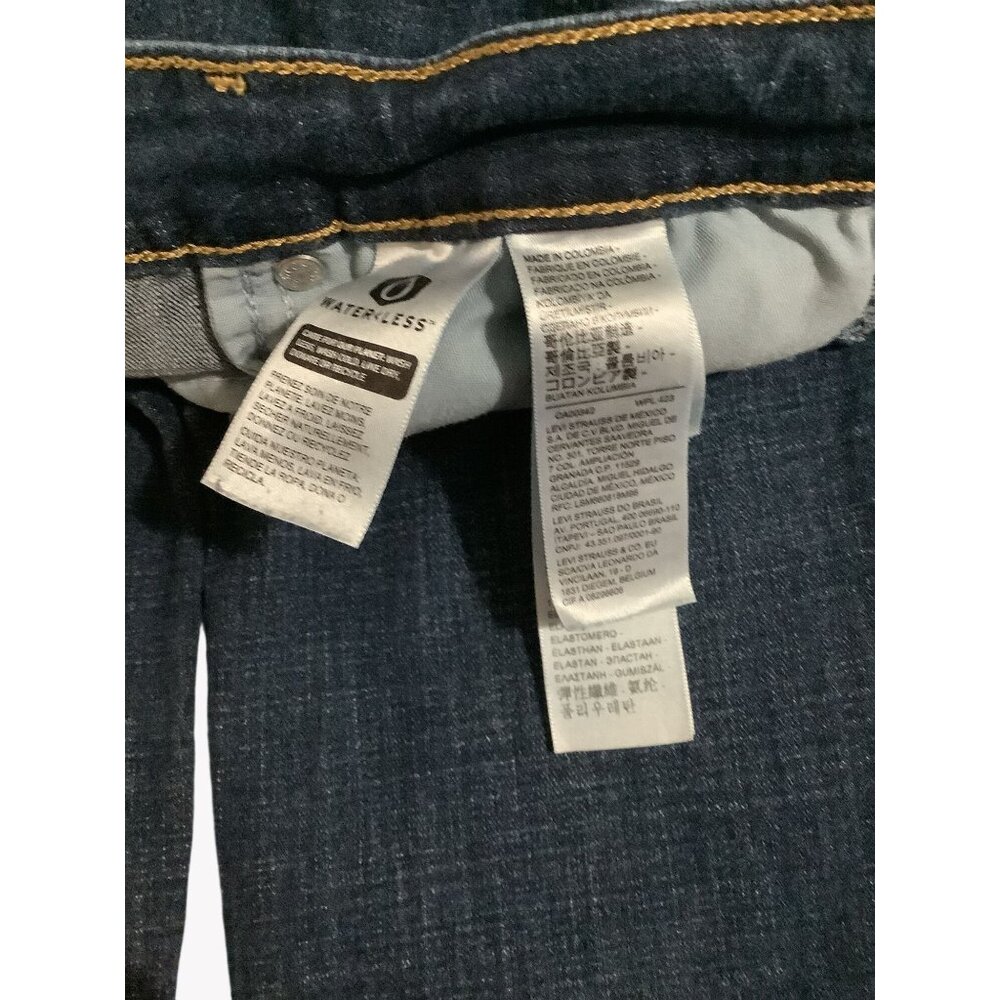 Levis 721 High Rise Skinny Jeans Size 34 Dark Wash Stretch Denim Womens - Picture 4 of 8
